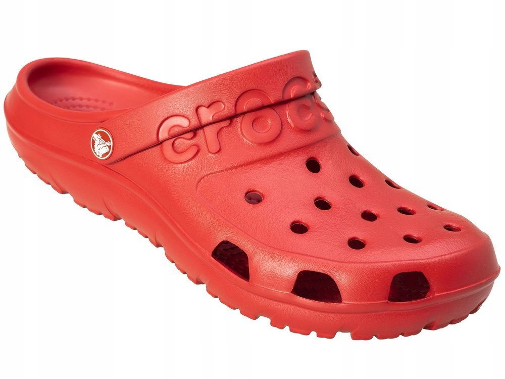 

Czerwone Klapki Crocs Buty na Lato sandały