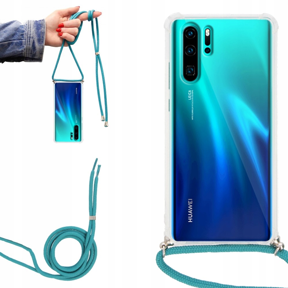 

Etui Crossbody do Huawei P30 Pro Turkusowy Sznurek