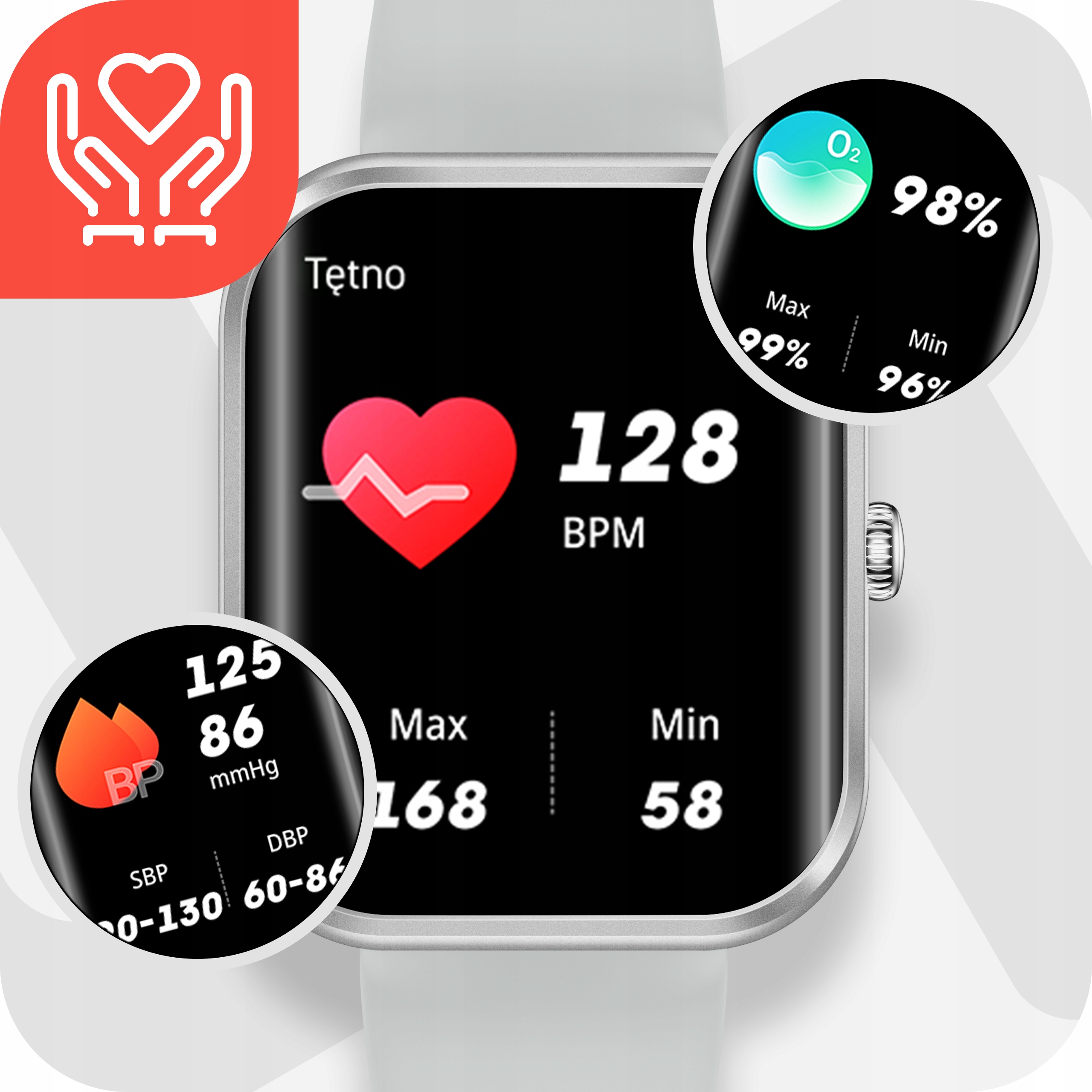 SMARTWATCH ZEGAREK POLSKIE MENU ROZMOWY SPORT SMART WATCH MĘSKI ORAZ DAMSKI Model inny