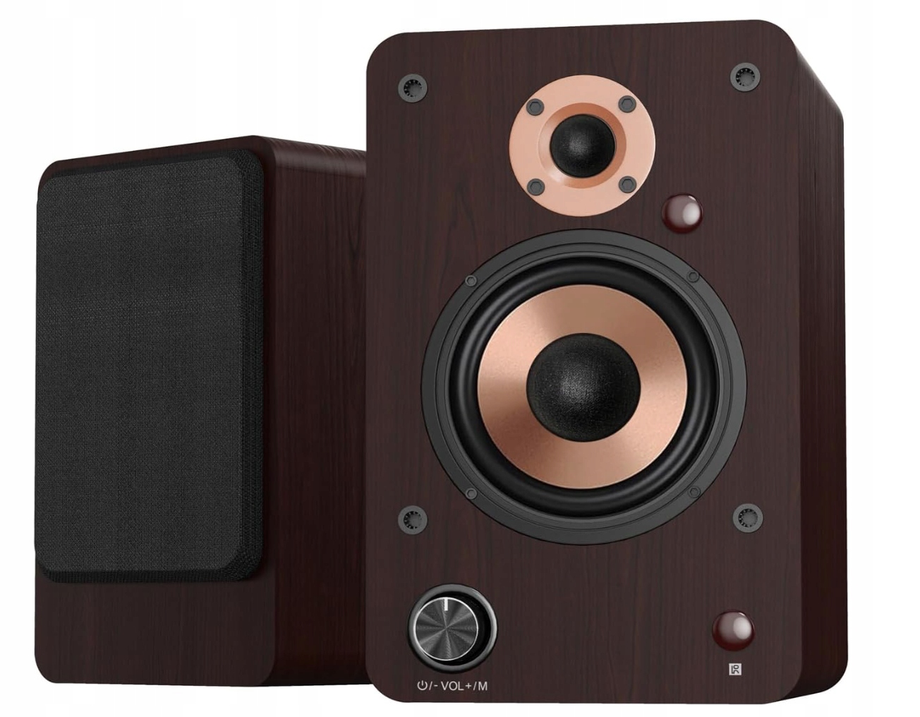 Lonpoo Monitory Aktywne Bluetooth Usb Optical 100W Półkowe Drewno Pilot