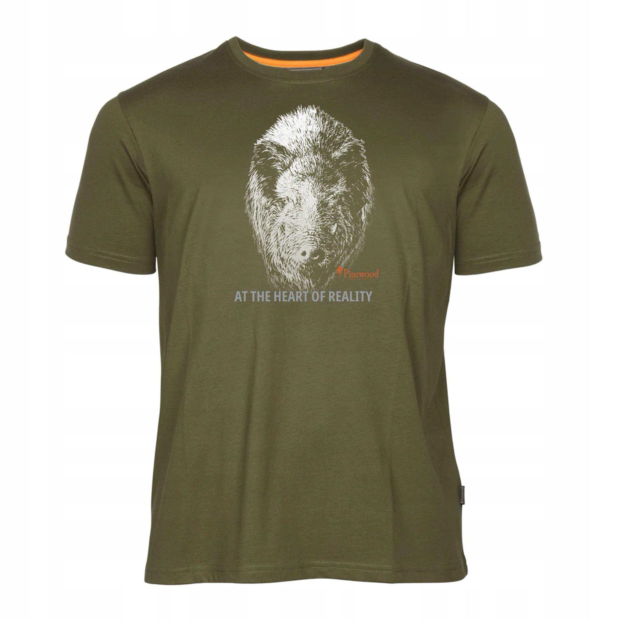 Koszulka męska Pinewood Wild-Boar, oliwkowa 3XL