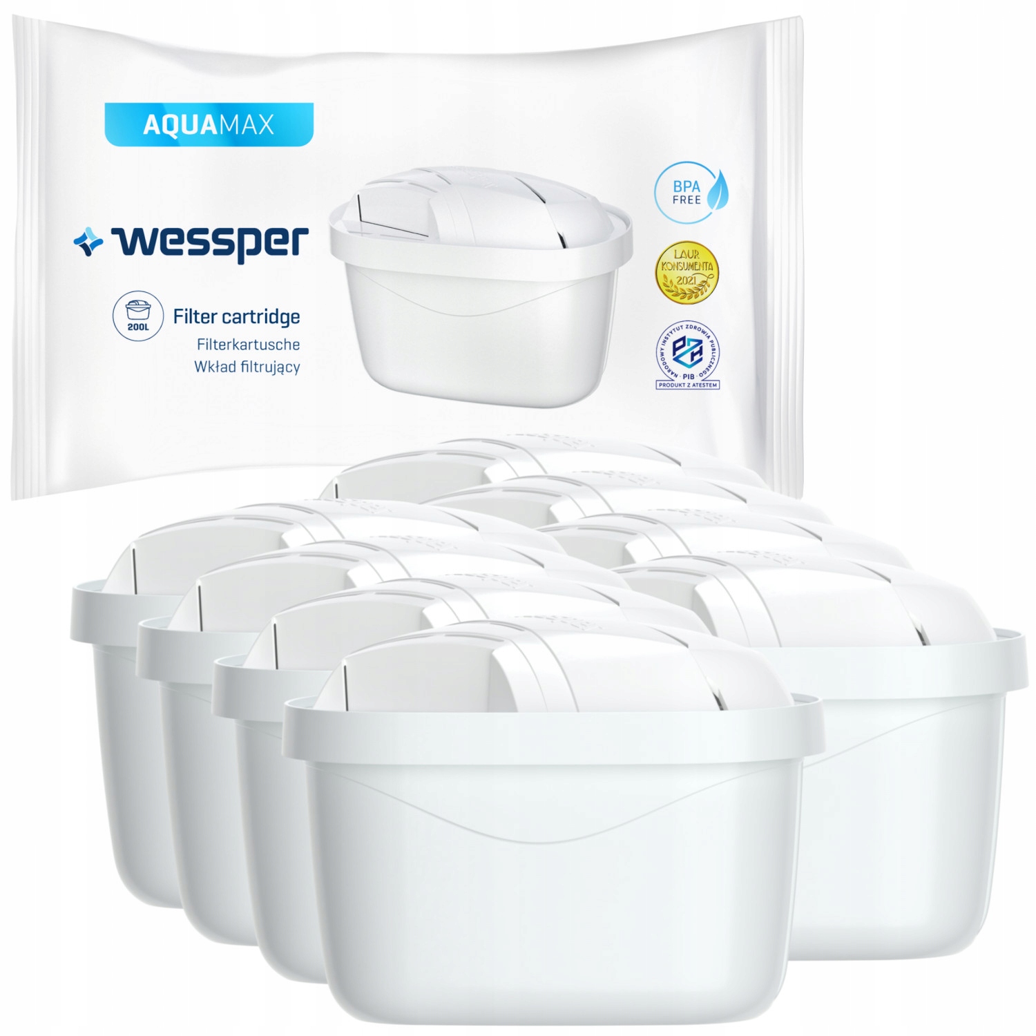 

8x Filtr Aquamax Do Dzbanka Brita Dafi Zamiennik