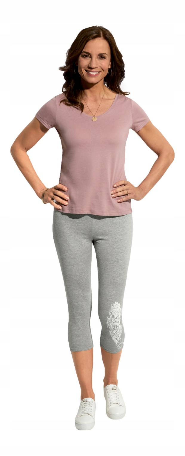 

Leginsy Legginsy damskie 3/4 długość Szare *M