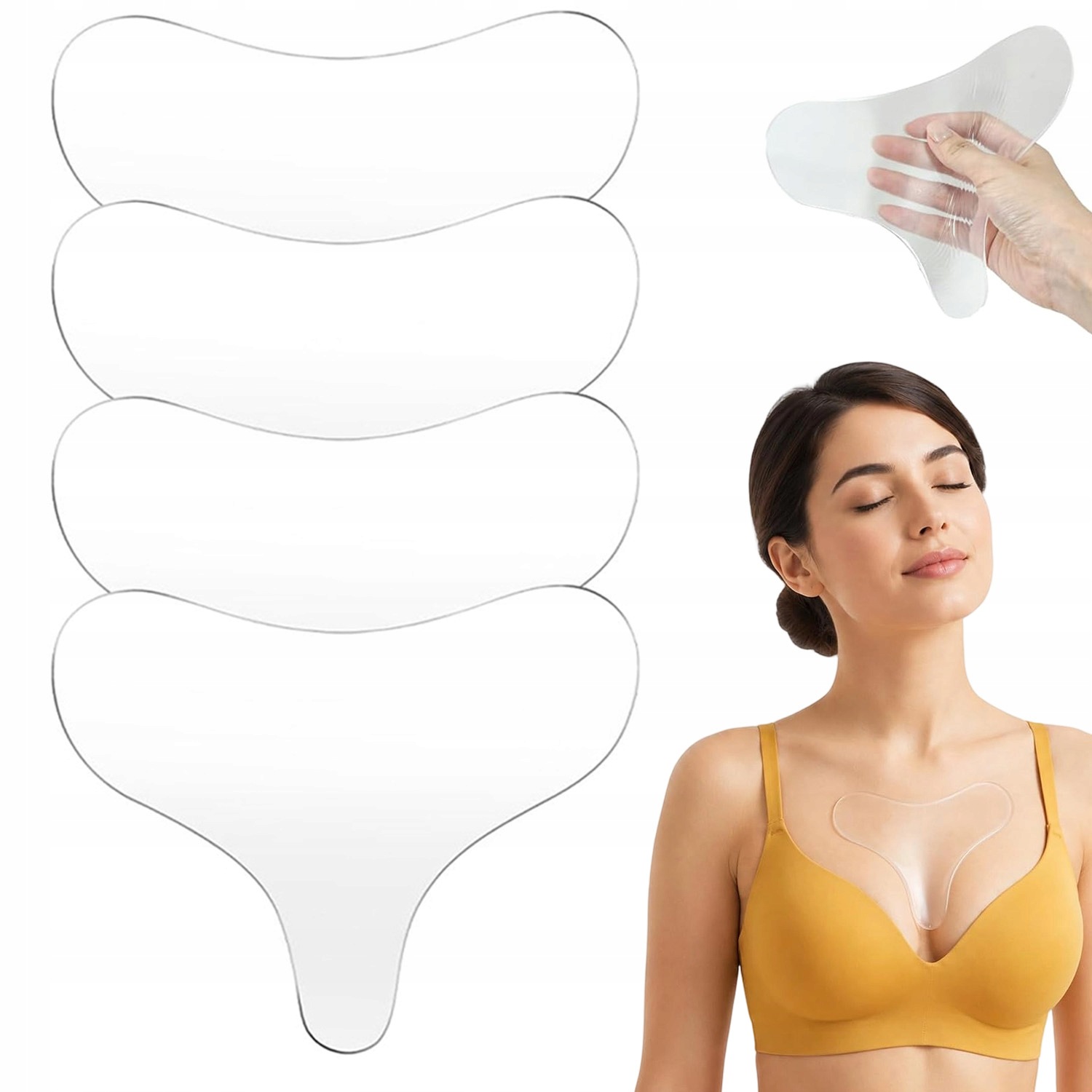 Silikonové Náplasti Proti Vráskám Na Dekolt A Krk Anti-aging 4KS