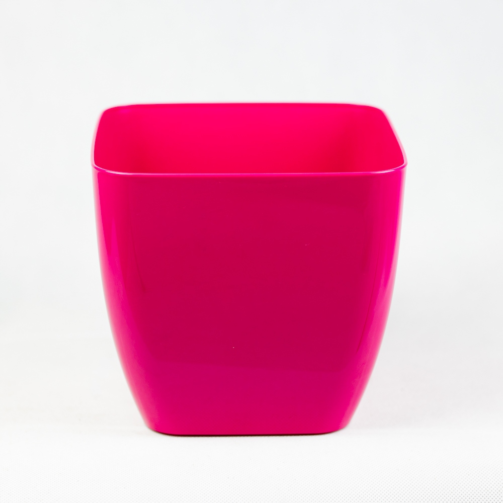 Doniczka Osłonka Kwadratowa 8x8 cm ŻÓŁTA Żółty Maks. szerokość 8 cm