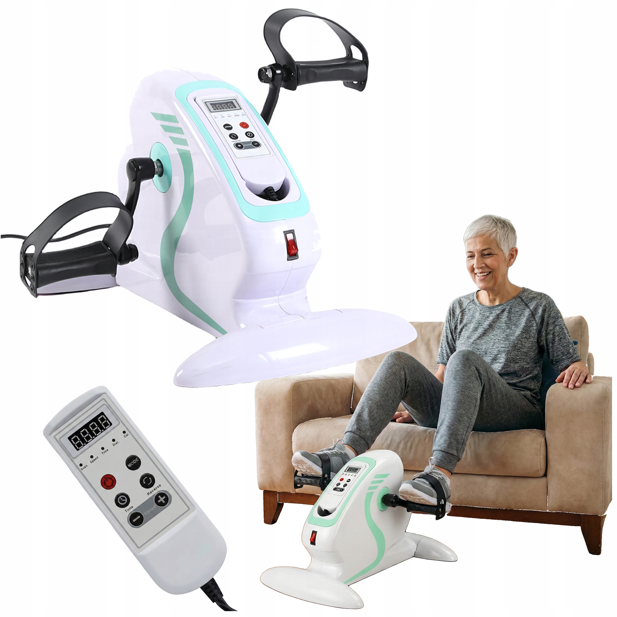 Rotor Elektryczny Rehabilitacyjny Rowerek do Ćwiczeń Rąk i Nóg 70W Pilot