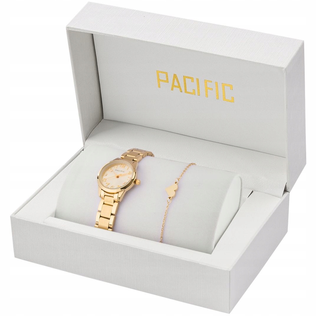 Pacific X6131-23 komplet zlatý náramek srdce elegantní sada