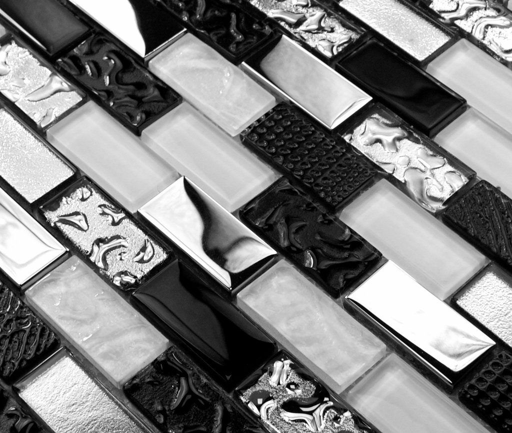 Mozaika szklana VOLCANO BLACK&WHITE ENGLASS