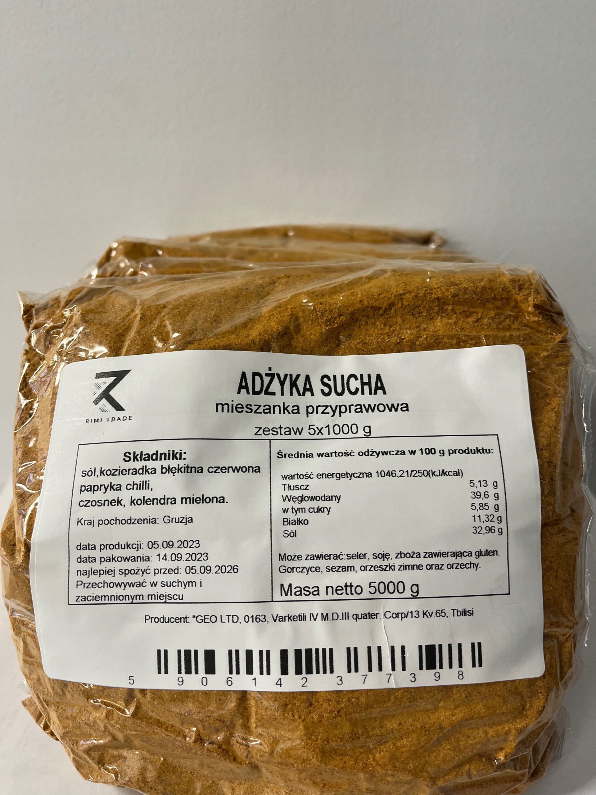Levně Adžika Suchá sada 5x1000g Výrobce Gruzie