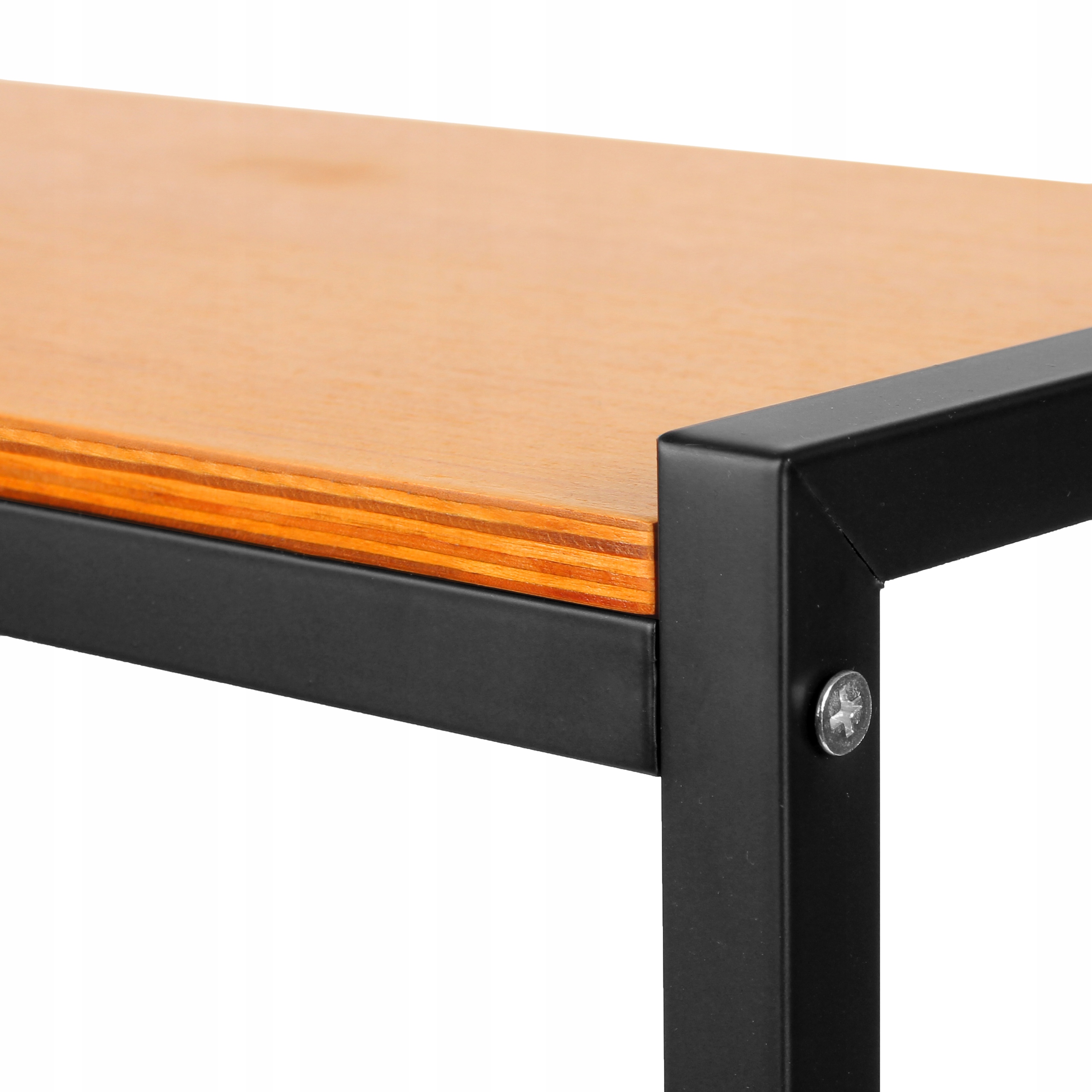 REGAŁ STOJAK METALOWY PÓŁKA NA BUTY ORGANIZER Z DREWNIANĄ PÓŁKĄ Wysokość mebla 66.5 cm