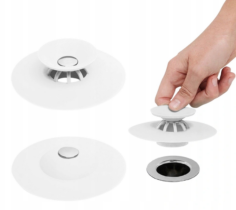 

Biały Silikonowy Korek Zatyczka Do Zlewu Sitko