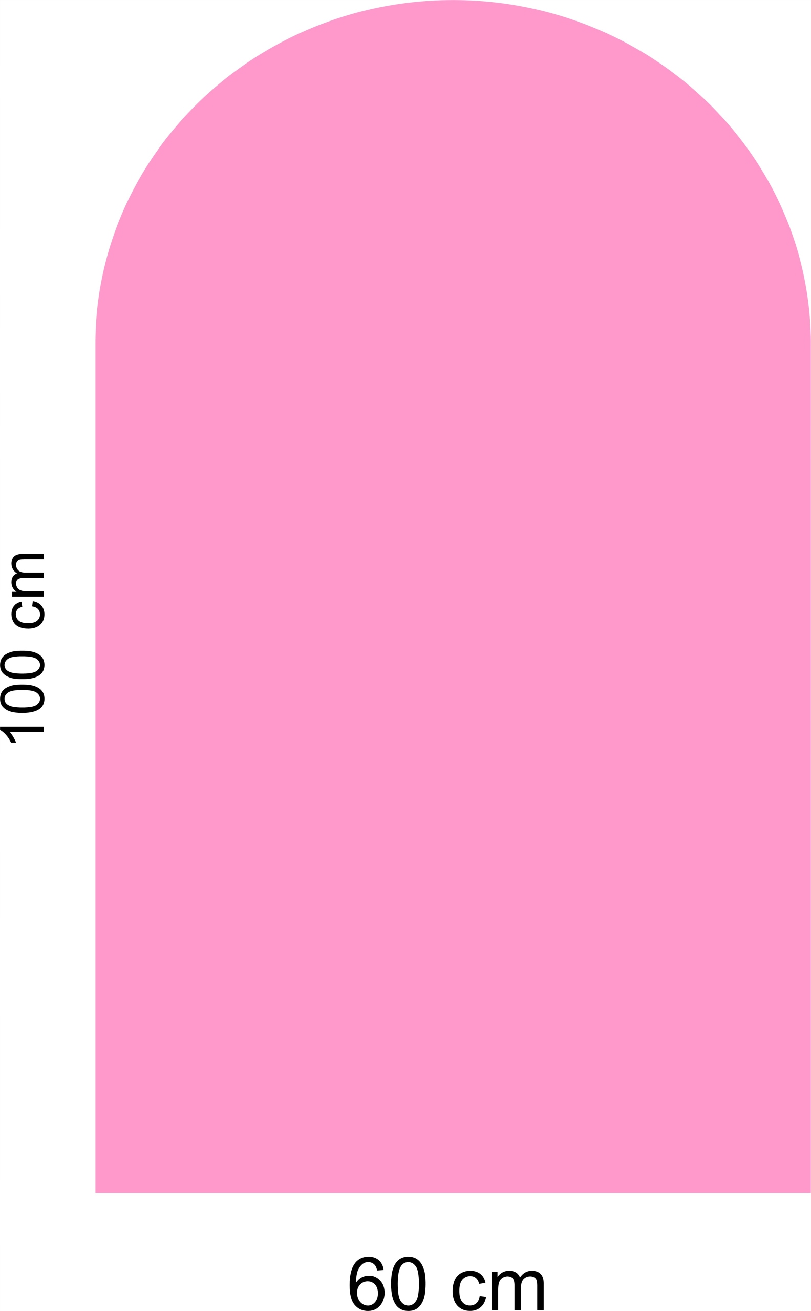 Na magnety Tabule kovový plech Oblouk půlkruhové barvy 100x60 cm