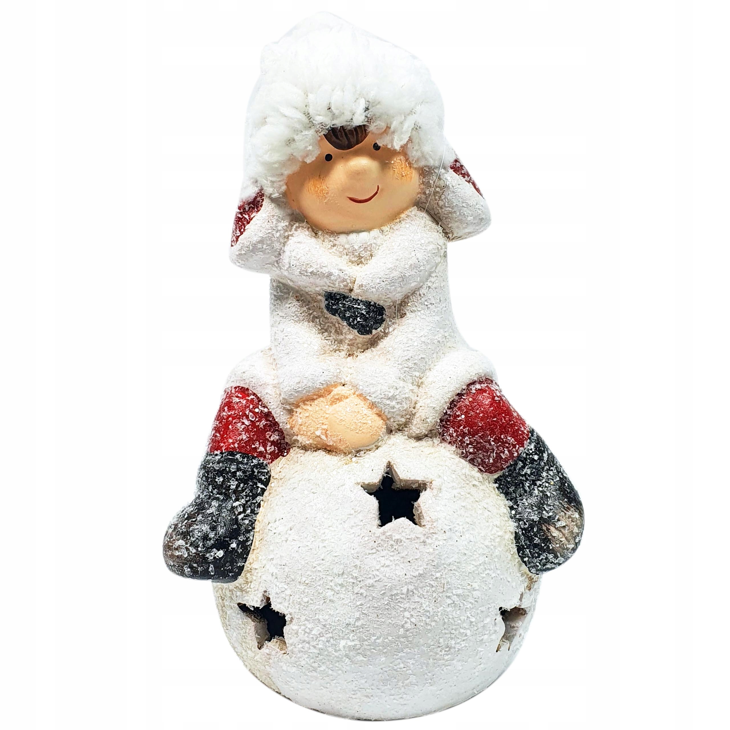 

Figurka świąteczna Chłopiec na kuli świecąca 16cm