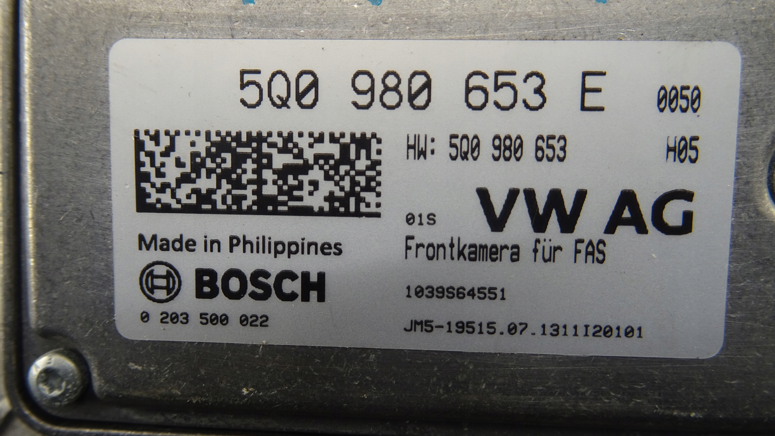 Kamera asystent changes supports A3 Golf VII 5Q0980653E