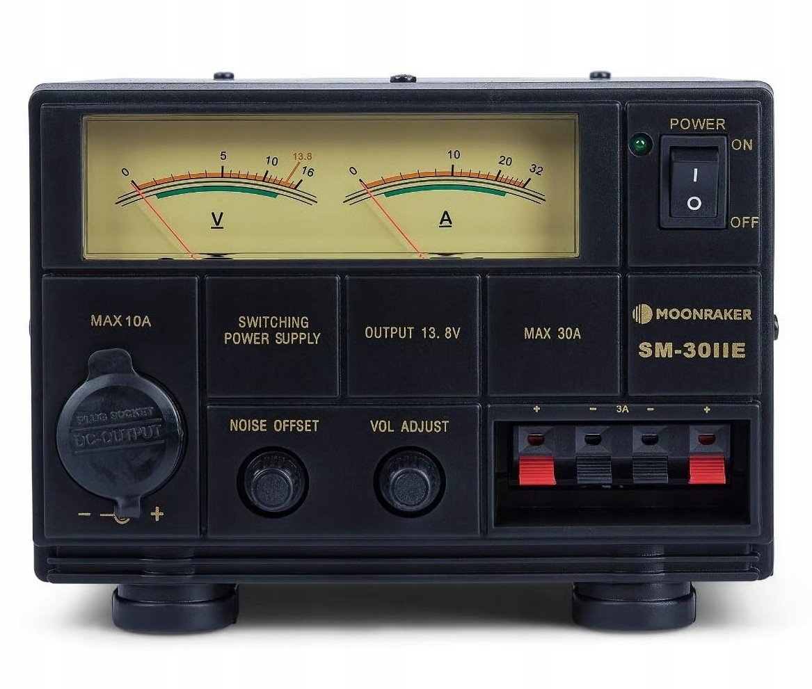 Moonraker SM-30IIE zasilacz impulsowy 30A, regulacja 9-15V, wskaźniki V/a