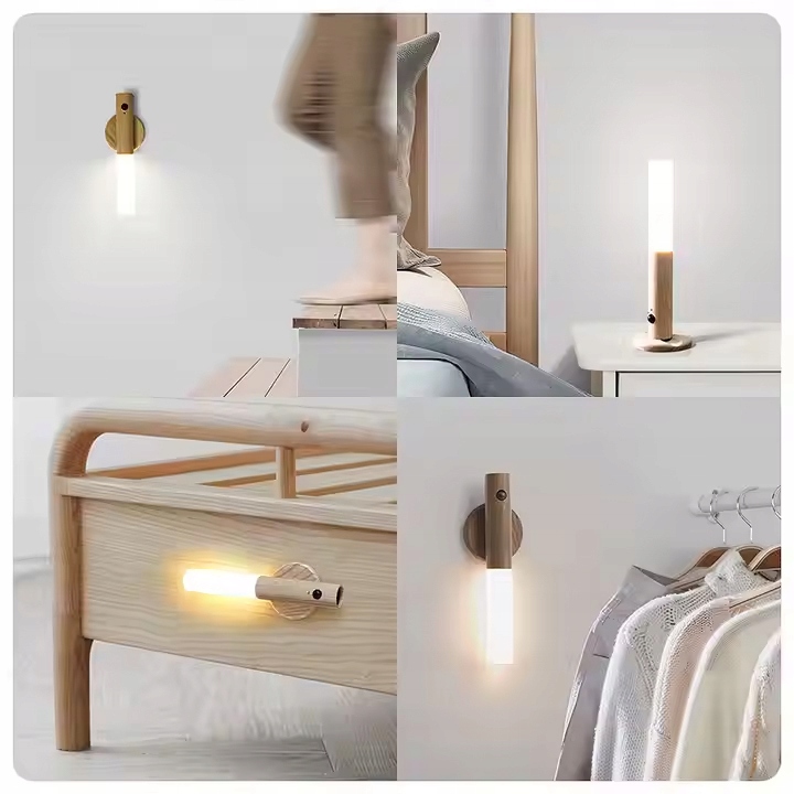 БЕСПРОВОДНАЯ СВЕТОДИОДНАЯ ЛАМПА С USB-ДАТЧИКОМ ДВИЖЕНИЯ ТЕПЛЫЙ БЕЛЫЙ СВЕТ ДЕРЕВО Бренд Aptel