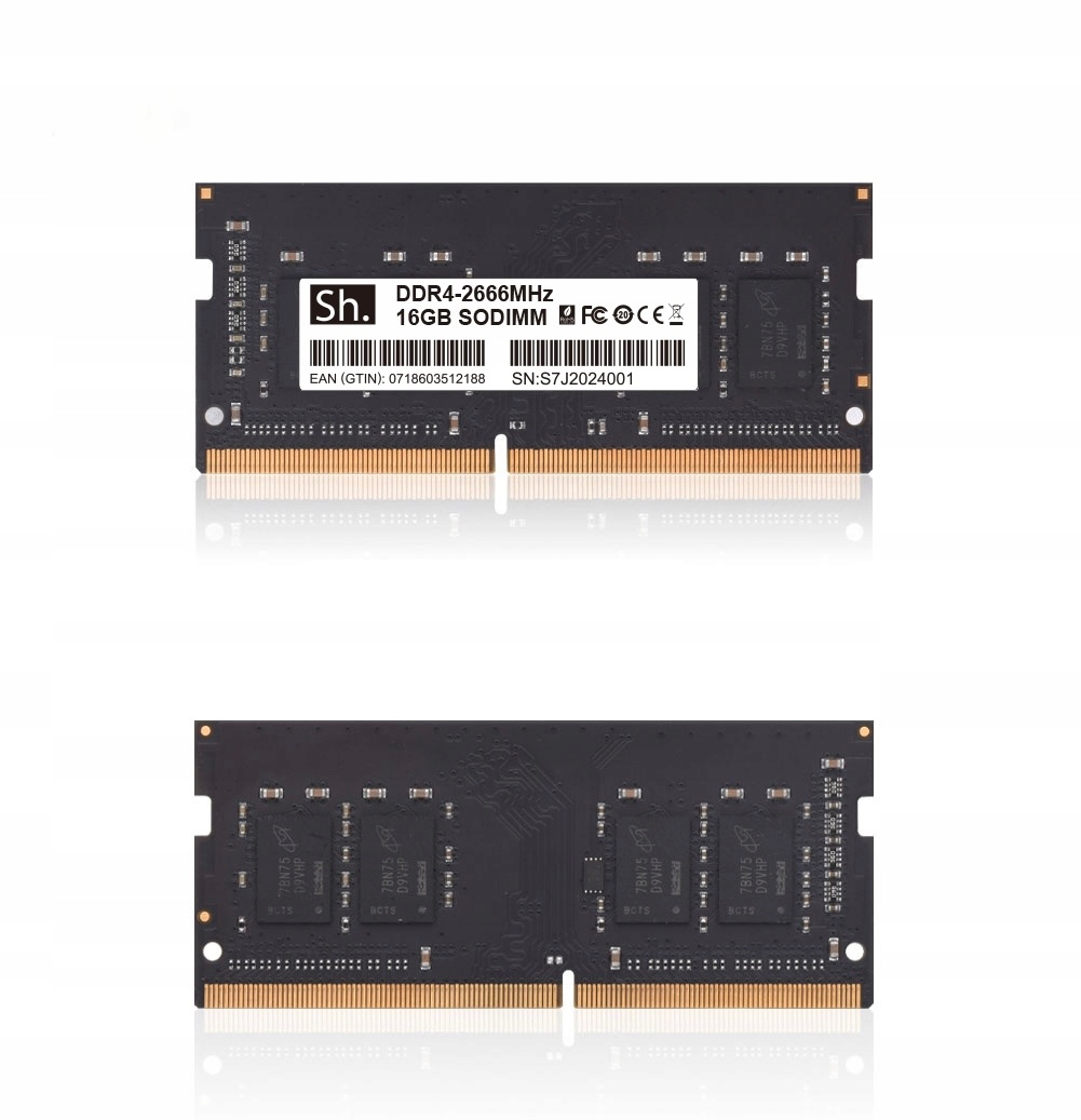 Pamięć RAM do laptopa Sh. DDR4 SODIMM 2666mHz 16GB Producent SH