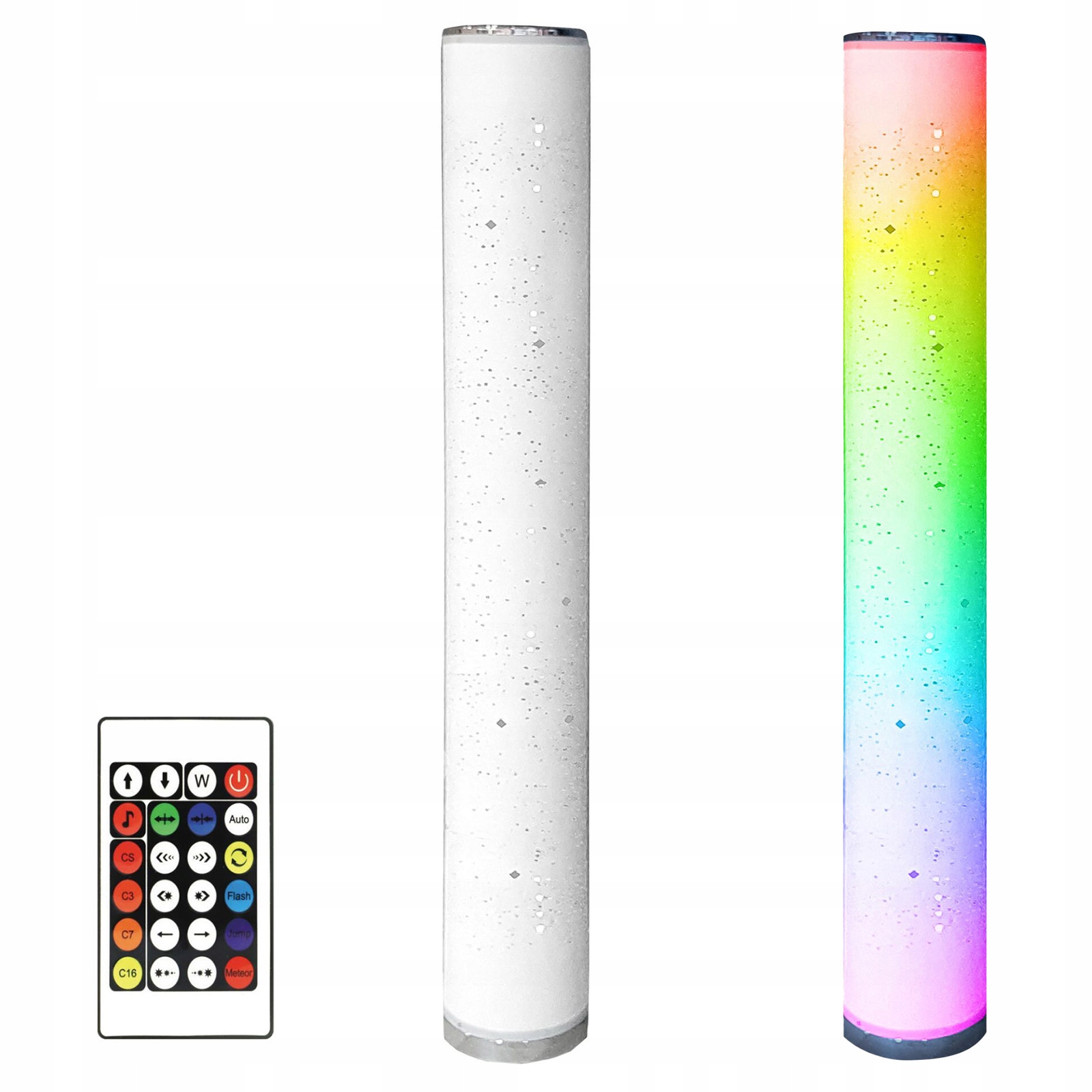 Stojací podlahová Led hudební lampa Rgbw Dálkový Ovladač Vícebarevná 100 cm