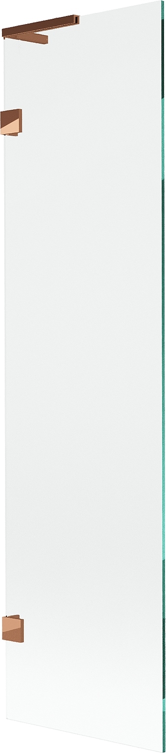 Mexen Lunar L vanová zástěna 1-křídlová 50 x 150 cm, transparentní, růžové