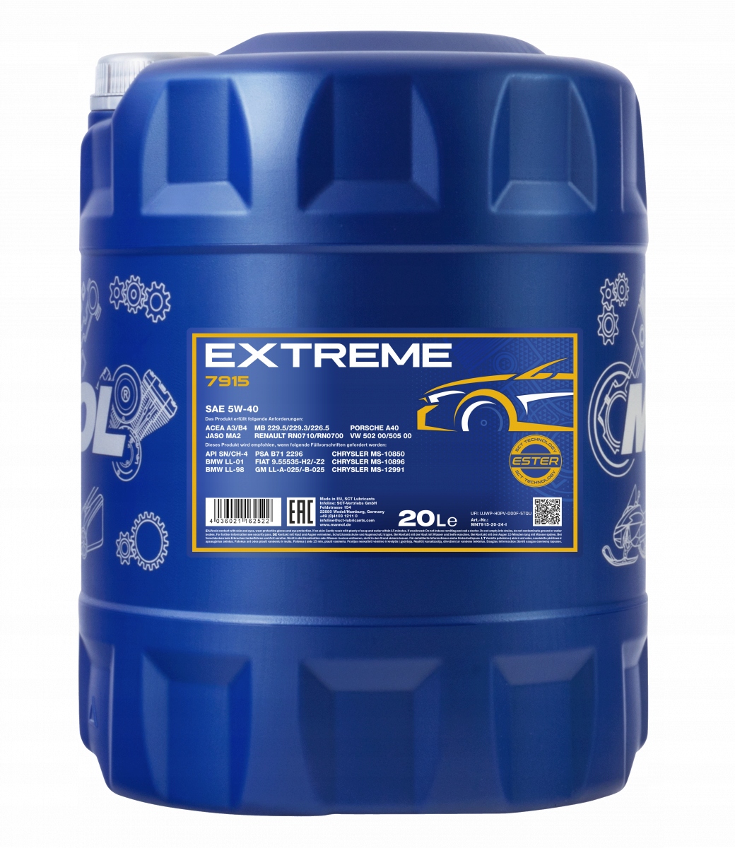 Mannol Extreme Sn/cf 5W40 20L