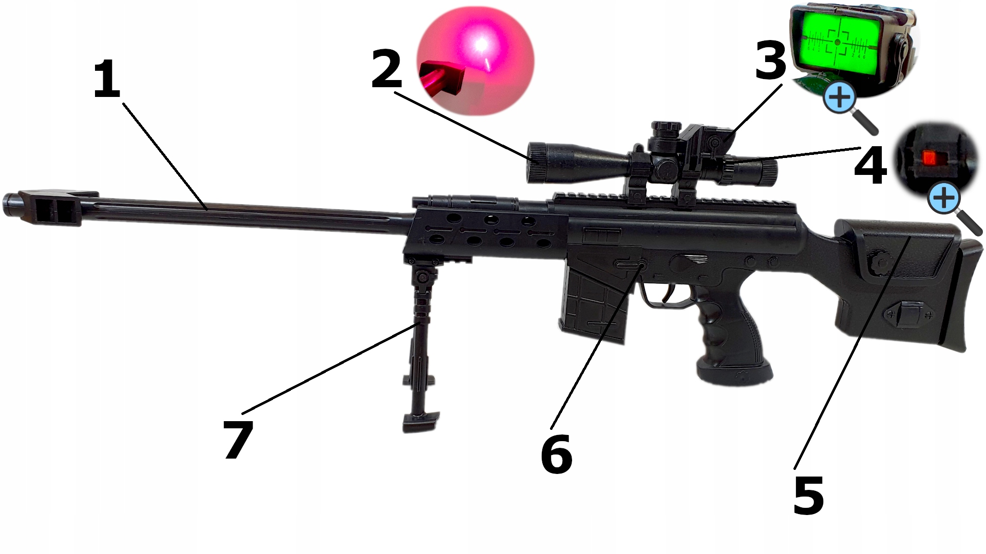 KARABIN SNAJPERKA NA KULKI ASG REPLIKA KOLIMATOR Wiek dziecka 18 lat +