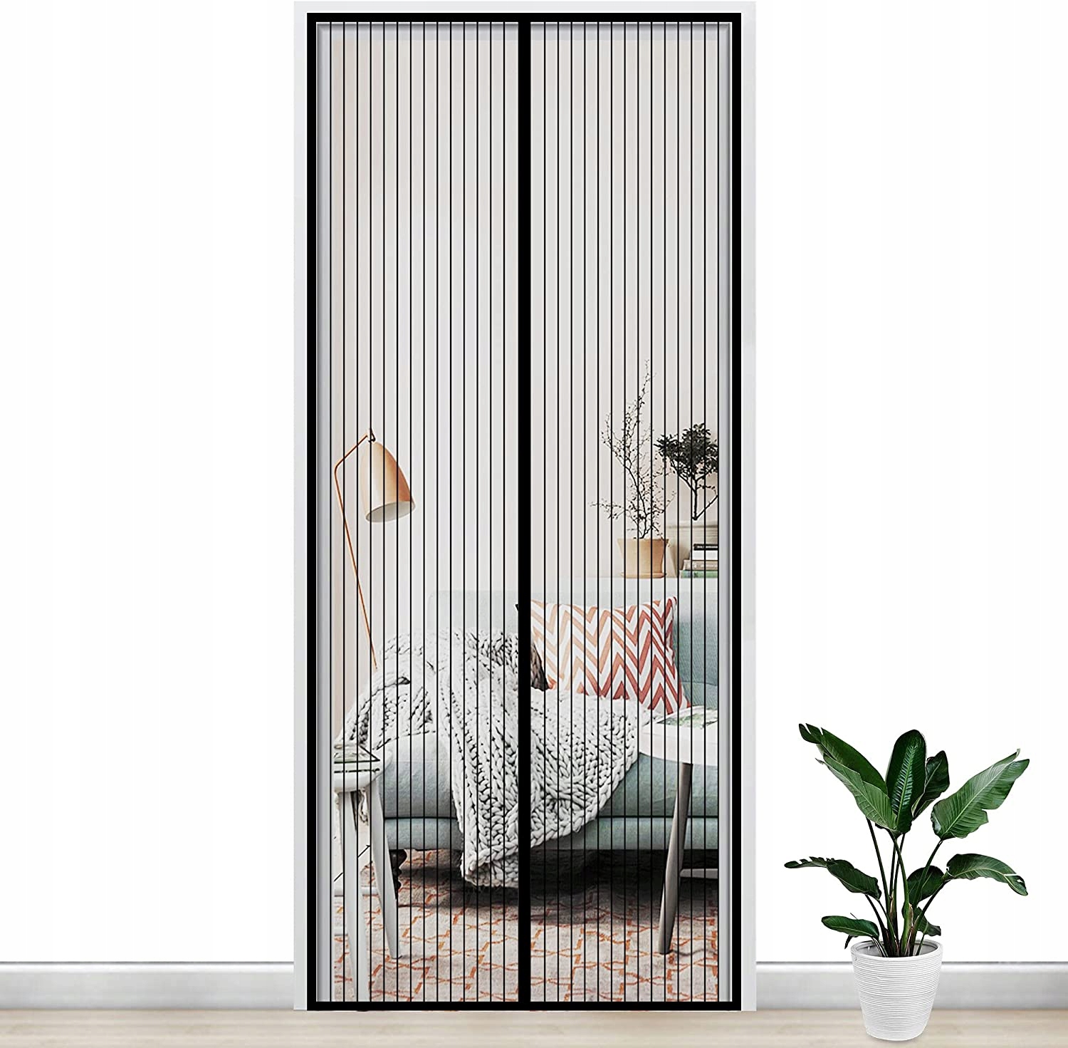 

Moskitiera Magnetyczna Na Drzwi 110x220CM Czarna