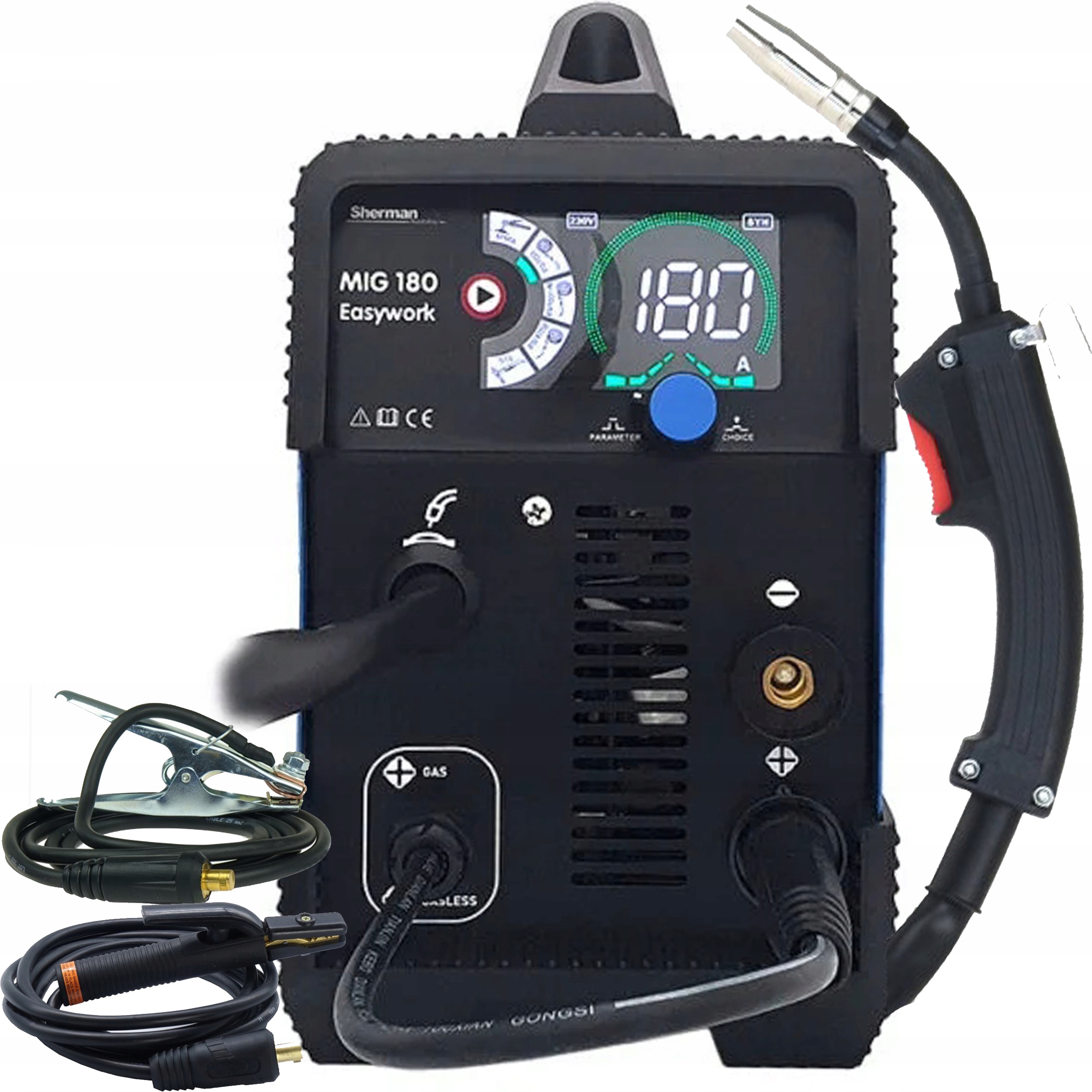 Półautomat spawalniczy mig/mag, mma Sherman Mig 180 Easywork 180 A 230V
