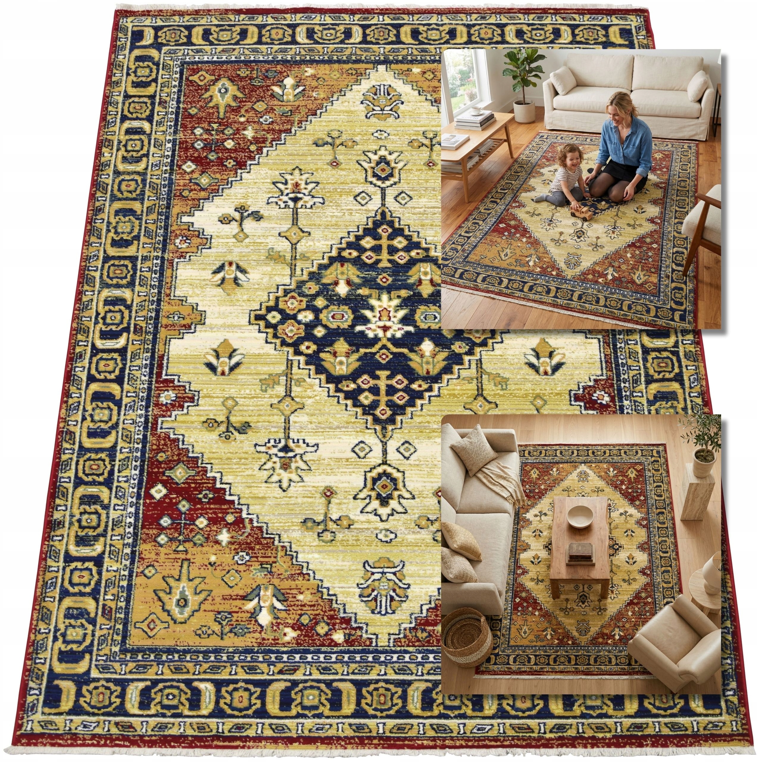 Koberec Tradiční Koberec Paris Klasický Červený Koberec Do Obývacího Pokoje 80x155