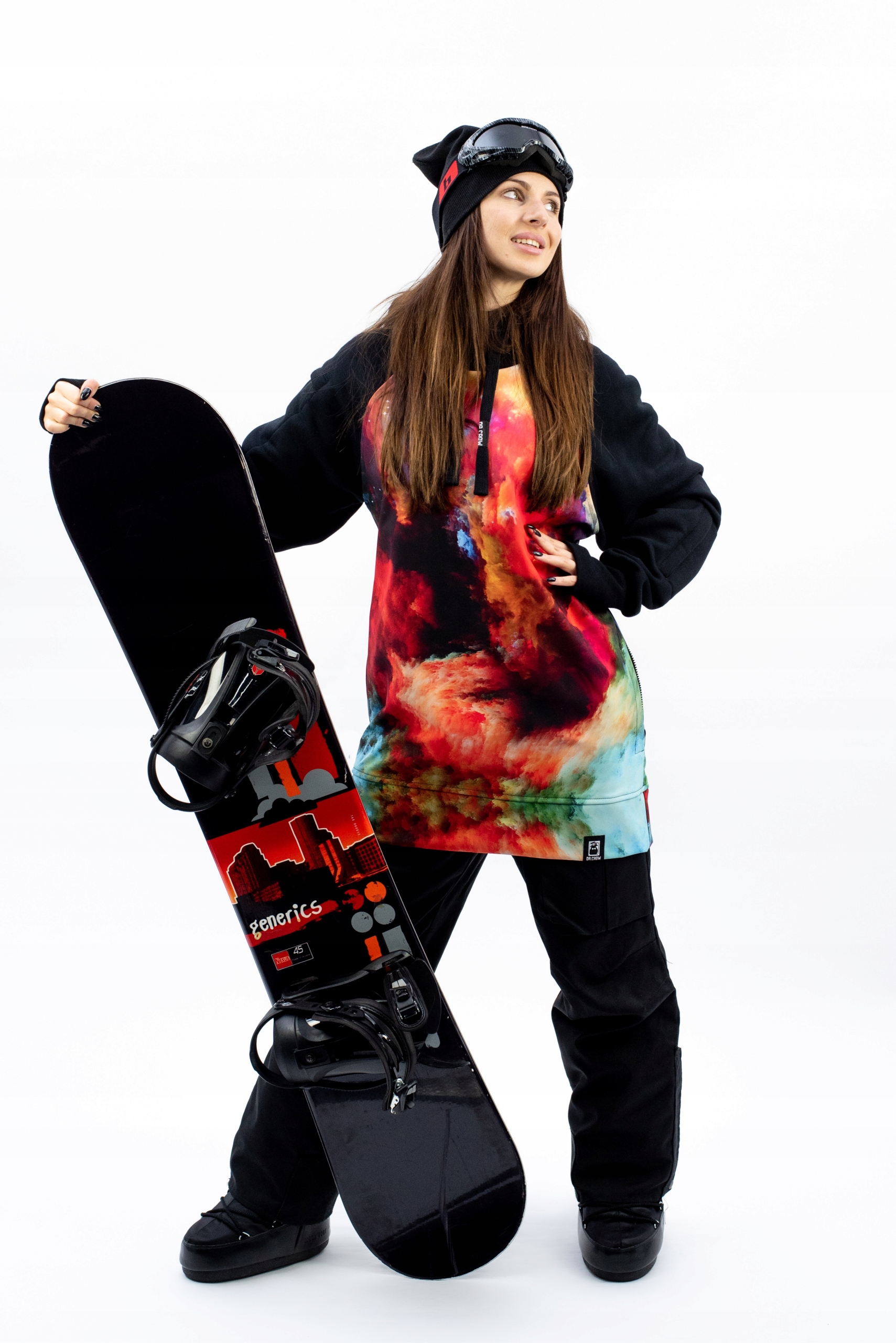 Damska Bluza Snowboardowa Fraktal S Materiał dominujący inny