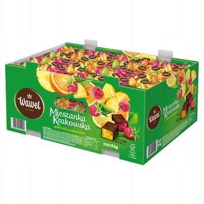 Levně 1x 8 kg Wawel krakovská směs bonbóny Karton