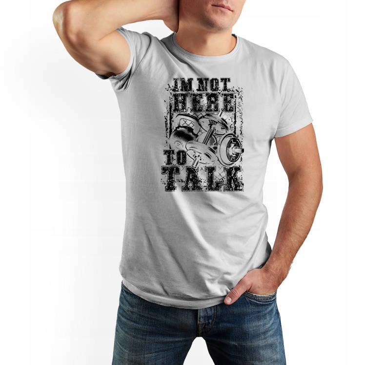 

T-shirt męski na siłownię I'M Not Here To Talk Xs