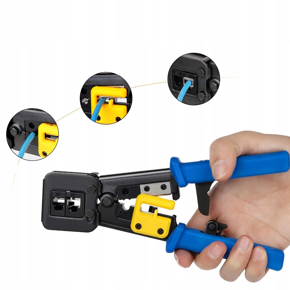 Průchozí Svorka RJ45 CAT6 Pro Ethernetové A Telefonní Kabely