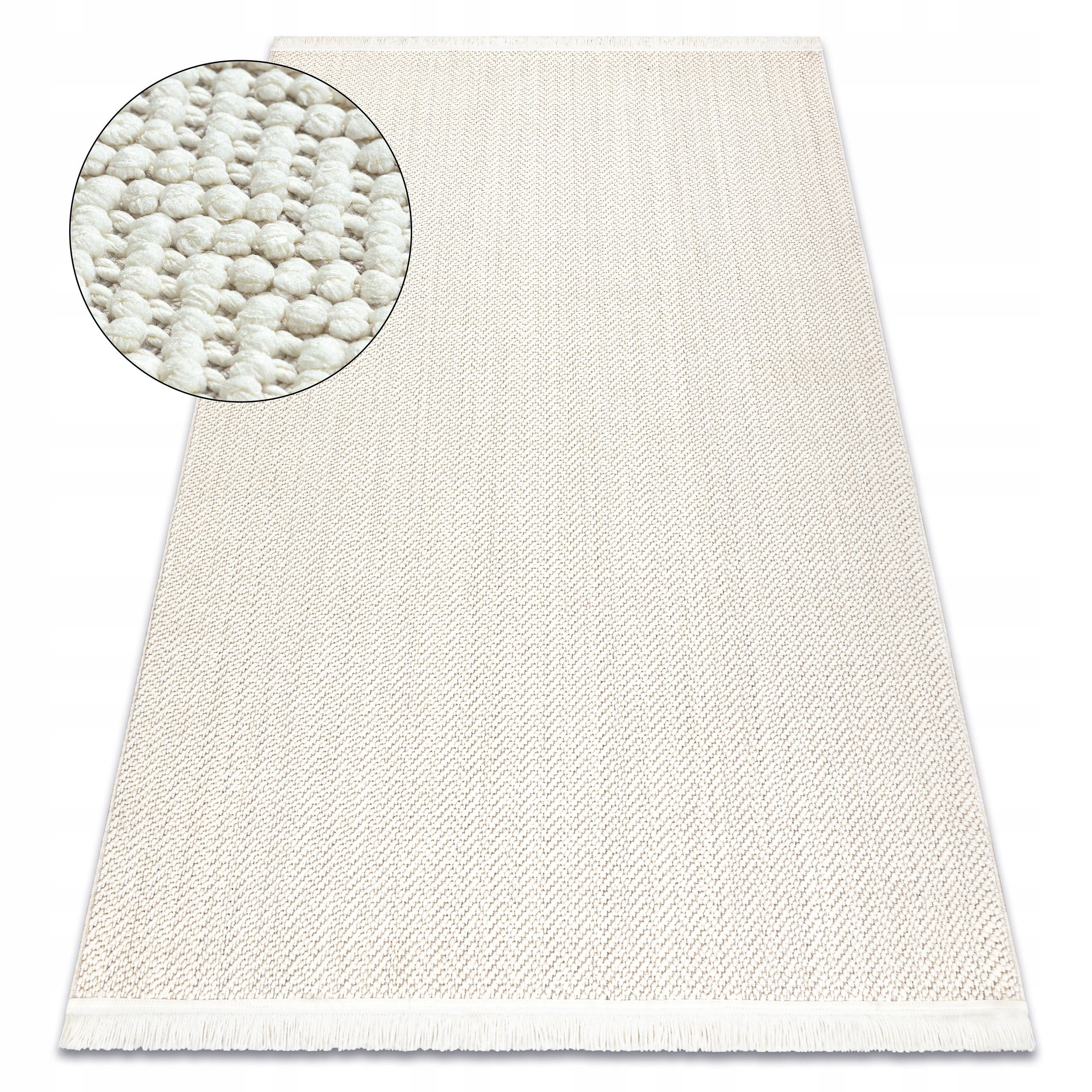 Dywan Pętelkowy Nano 200x290 Jodełka Chevron biały #E321
