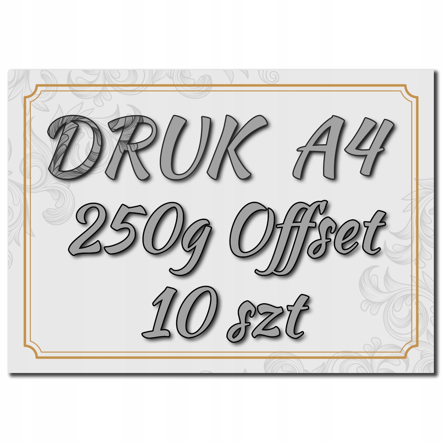 

Druk A4 10 szt Dyplom Certyfikat Offset 250g