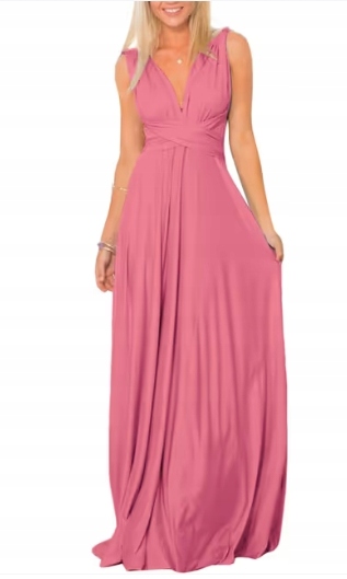 Obeeii Damska suknia wieczorowa Roz L maxi wiele sposobów owijani