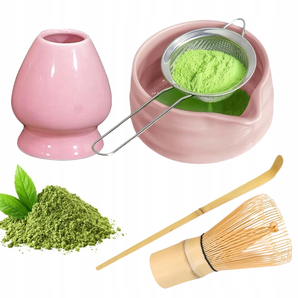 Levně Kompletní Sada Matcha S Šlehací Metlou, Sítkem A Keramickou Miskou