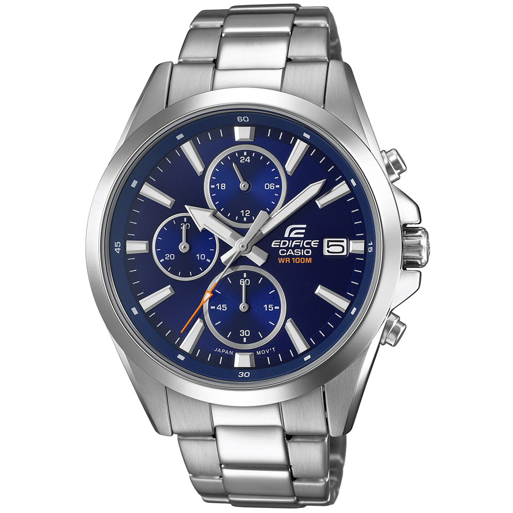 Casio Edifice EFV-560D-2AVUEF 100 m Stříbrný