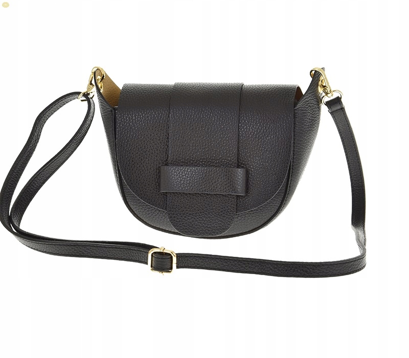 Dámská kabelka Vera Pelle černá kabelka přes rameno kožená ledvinka přes rameno kůže