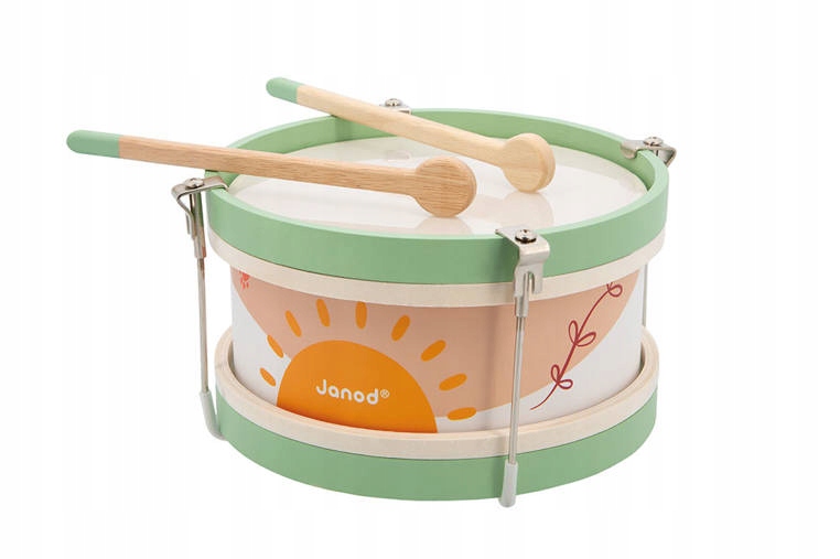 Janod Drewniany bębenek instrument muzyczny dla dzieci Sunshine Marka Janod