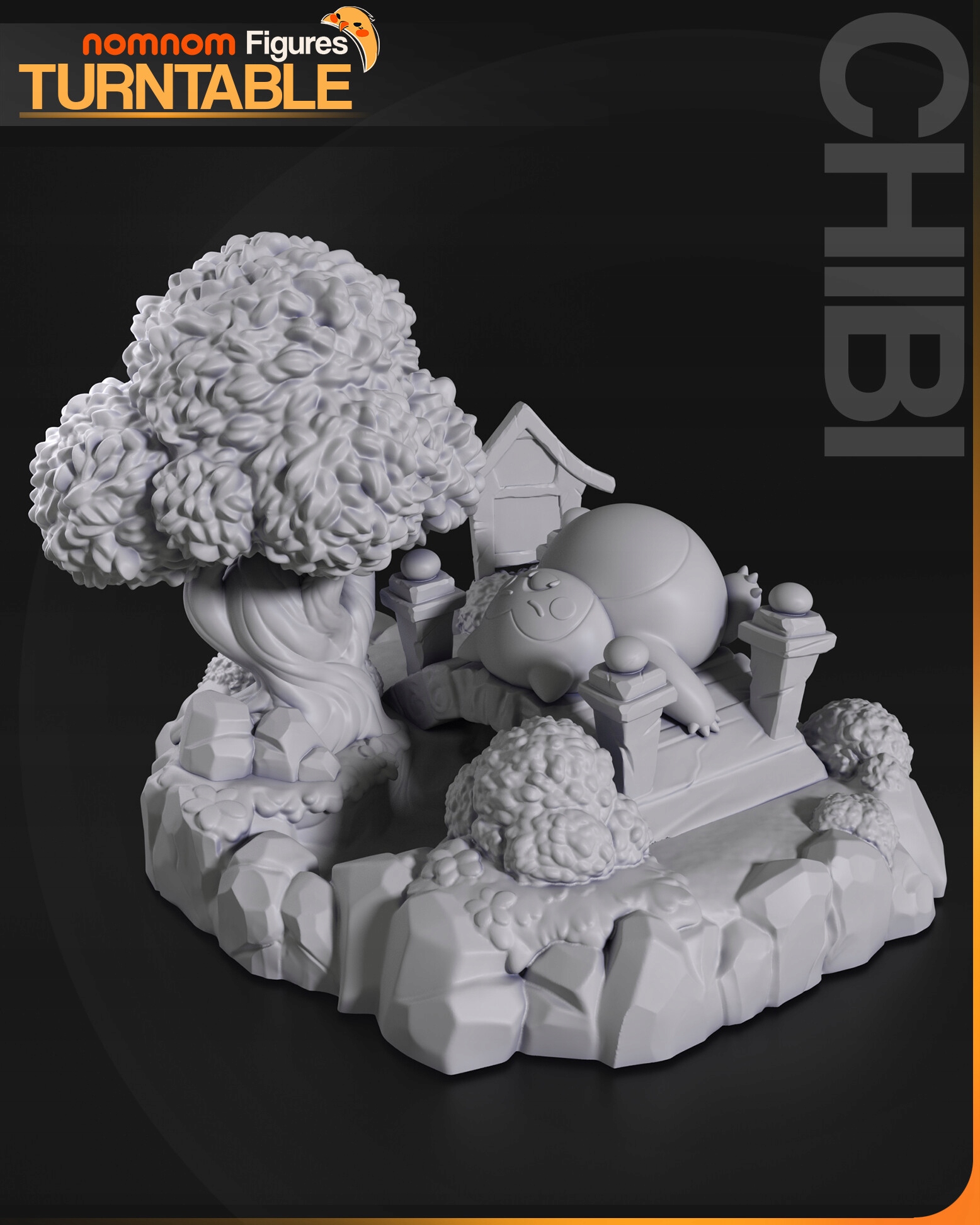 Figurka Chibi Snorlax Pokémon 3D tisk Pryskyřice NomNom Figures Figurkově