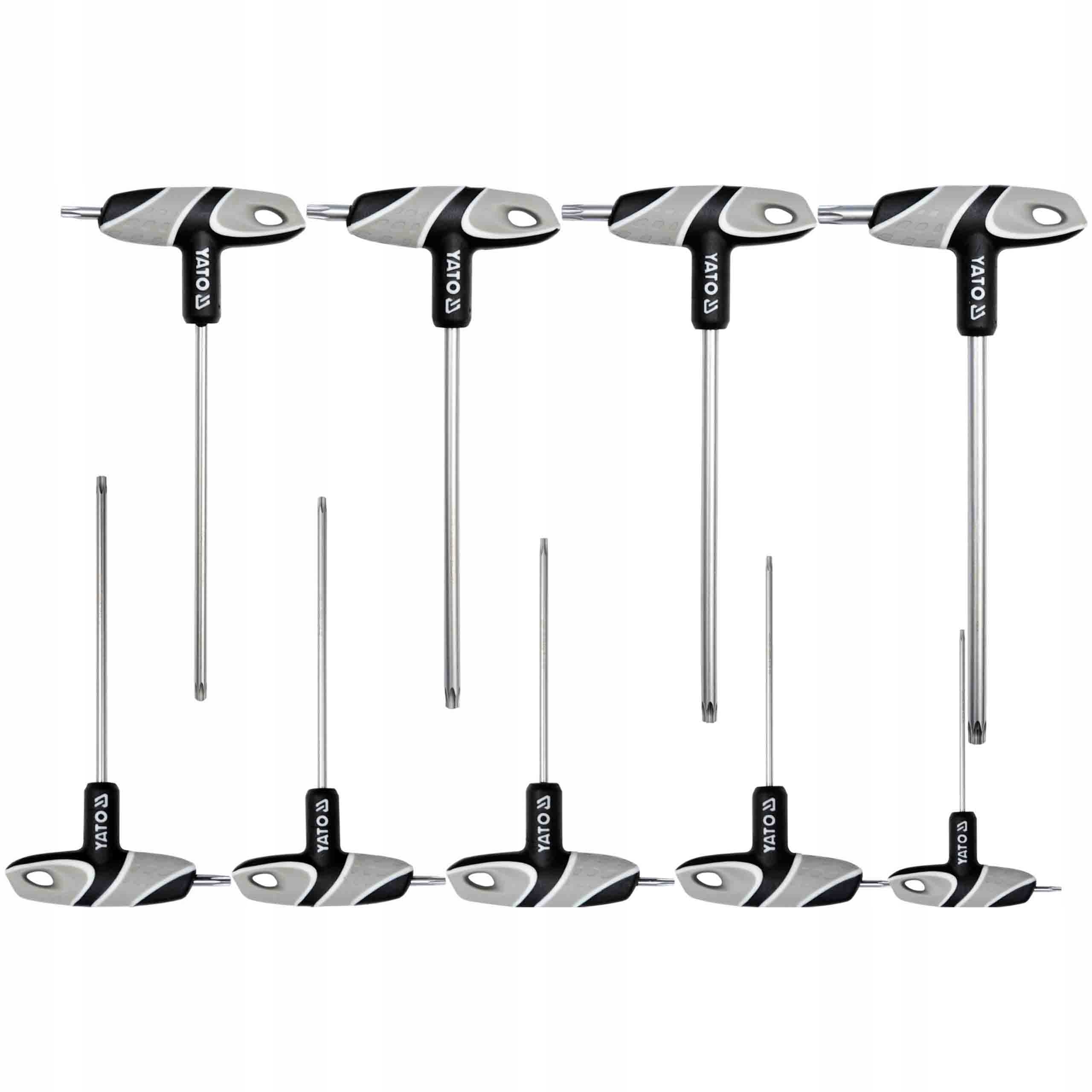 Zestaw kluczy trzpieniowych torx z rękojeścią 9cz. T10-T50 YT-05615 Yato