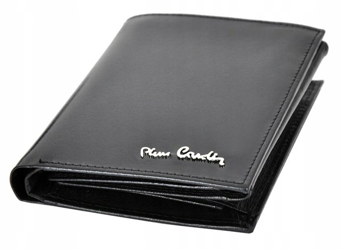 Rozšířená prostorná střední pánská kožená peněženka s logem Pierre Cardin