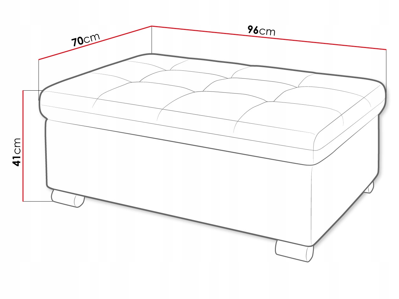 duża PUFA do salonu Niko SIEDZISKO podnóżek EAN (GTIN) 5903211232213