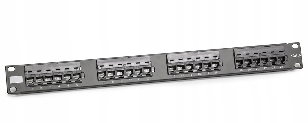 Patch panel 24-portowy Utp kat. 6 1U 19" IDC