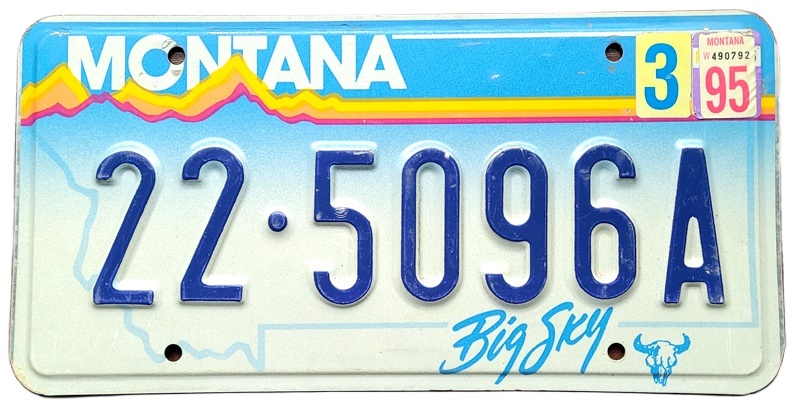 Montana - tablica z USA dla kolekcjonera