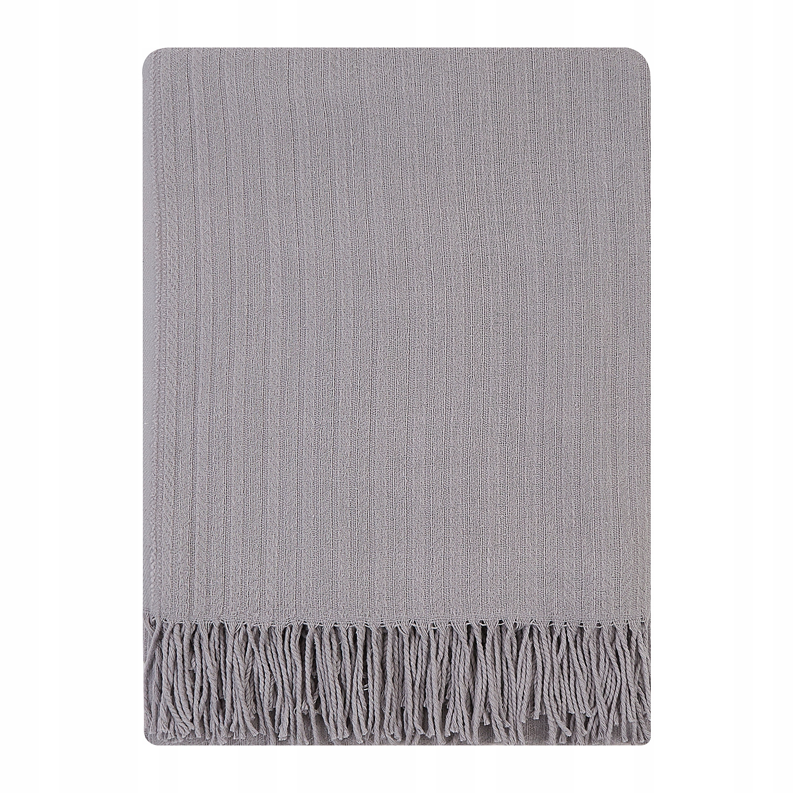 Bavlněná deka 100% bavlna 140 x 200 cm s třásněmi pléd na pohovku a postel