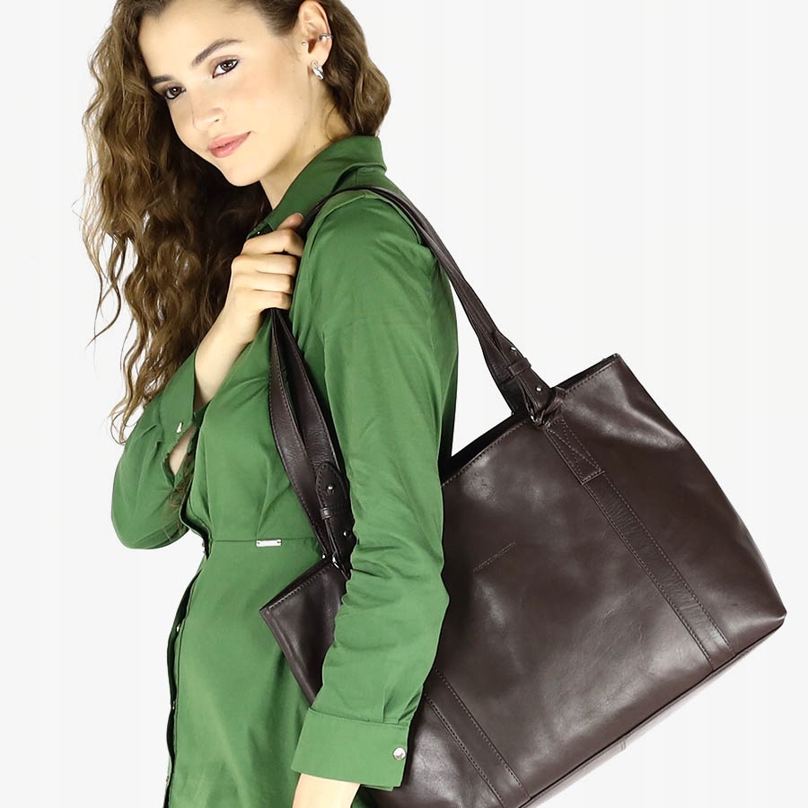 Talianska dámska kožená obchodná taška na notebook - MARCO MAZZINI