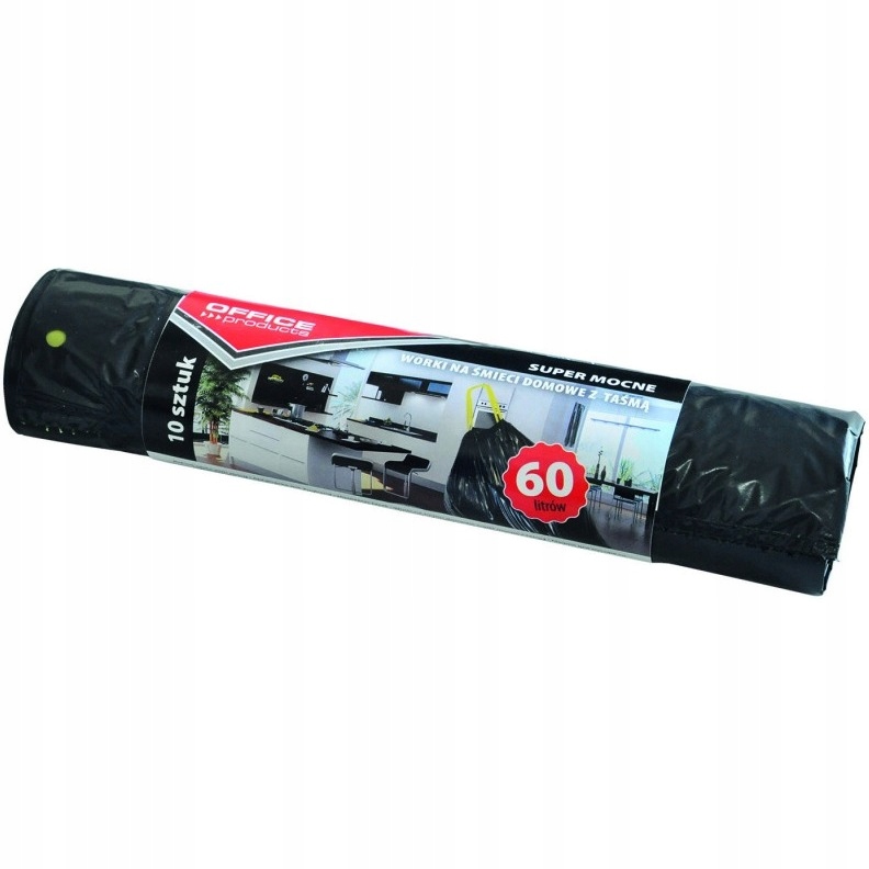 

Worki 60l 10szt mocne z taśmą