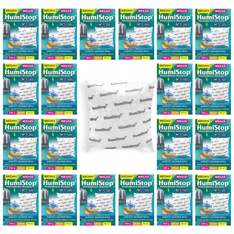 20 X HUMISTOP ZAPAS DO POCHŁANIACZA WILGOCI SEDAN