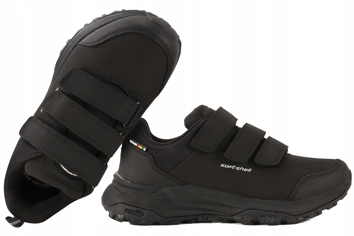 American Club HL223 Softshellové Trekové Sportovní Boty Suchý Zip Černá 41